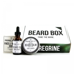 BEARD GROOMING BOX - PEREGRINE SUPPLY - BEARD OIL, BEARD BALM AND FACE & BEARD SOAP