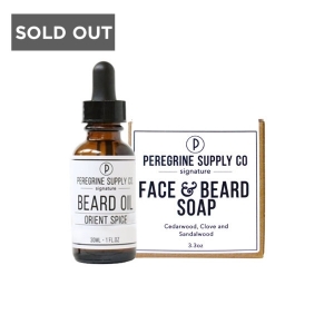 ORIENT SPICE BEARD GROOMING DUO PACKAGE - PEREGRINE SUPPLY - BEARD OIL AND FACE & BEARD SOAP