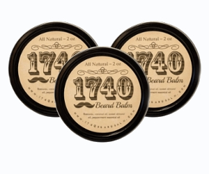 3 tins of 1740 Original Beard Balm