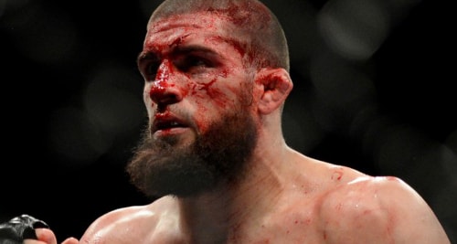 Court McGee beard and blood