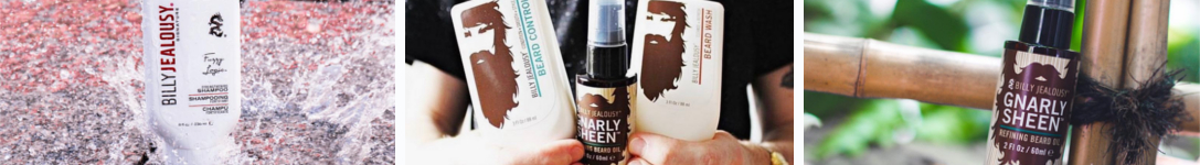 Featured images of the Billy Jealousy beard care brand