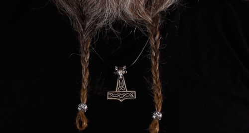 braided vikings beard with goodies