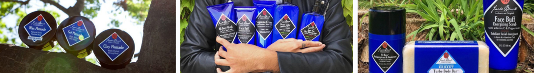 Featured images of the Jack Black men's grooming brand