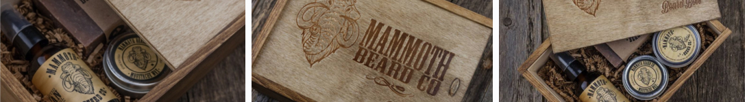 Images vedettes de la marque de produits d'entretien de barbe Mammoth Beard Co.