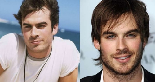 Ian Somerhalder without and with beard