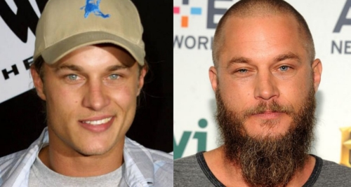 Travis Fimmel without and with beard