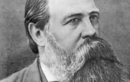 Friedrich Engels exhibiting a full moustache and beard that was a common style among Europeans of the nineteenth century.